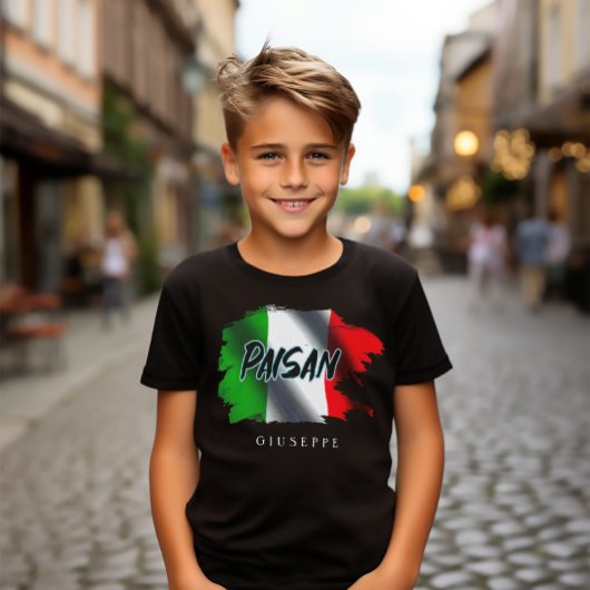 Paisan Brush Stroke Flag Aangepaste Kinderen T-shirt
