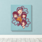 Paisely Flower Scooby-Doo and the Gang Canvas Afdruk (Insitu (Houten vloer))