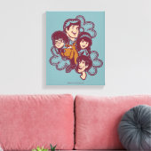Paisely Flower Scooby-Doo and the Gang Canvas Afdruk (Insitu (Woonkamer))