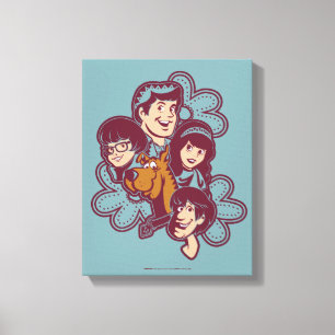 Paisely Flower Scooby-Doo and the Gang Canvas Afdruk