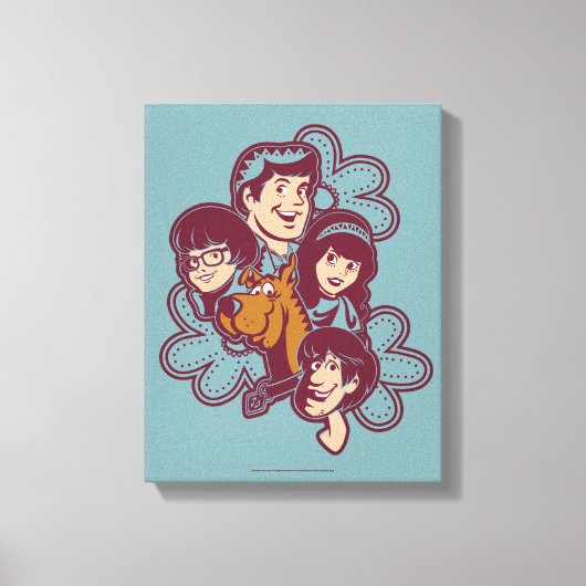 Paisely Flower Scooby-Doo and the Gang Canvas Afdruk (Voorkant)