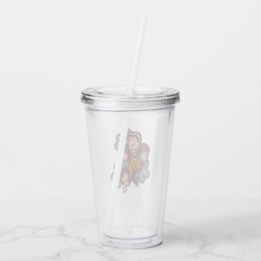 Paisely Flower Scooby-Doo en the Gang Acryl Drinkbeker (Achterkant)