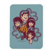 Paisely Flower Scooby-Doo en the Gang Magneet (Verticaal)