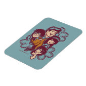 Paisely Flower Scooby-Doo en the Gang Magneet (Linkerzijde)