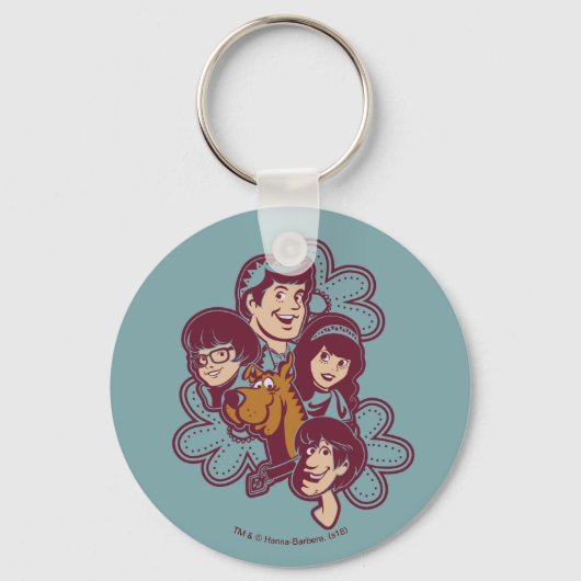 Paisely Flower Scooby-Doo en the Gang Sleutelhanger (Voorkant)