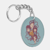 Paisely Flower Scooby-Doo en the Gang Sleutelhanger (Voorkant Links)