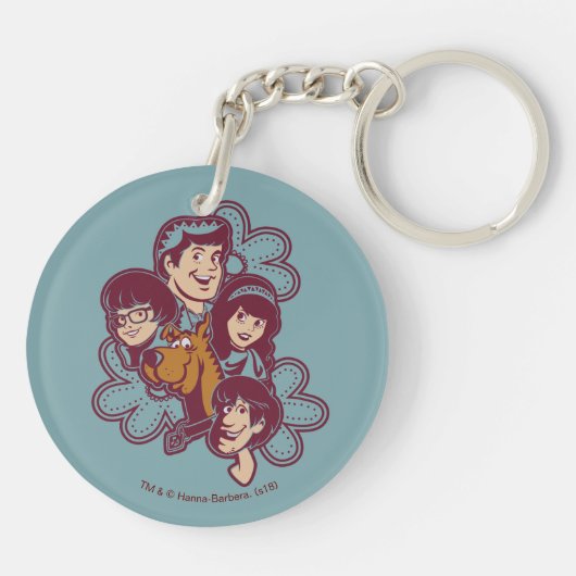 Paisely Flower Scooby-Doo en the Gang Sleutelhanger (Achterkant)