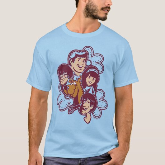 Paisely Flower Scooby-Doo en the Gang T-shirt (Voorkant)