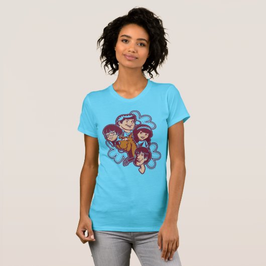 Paisely Flower Scooby-Doo en the Gang T-shirt (Voorkant volledig)