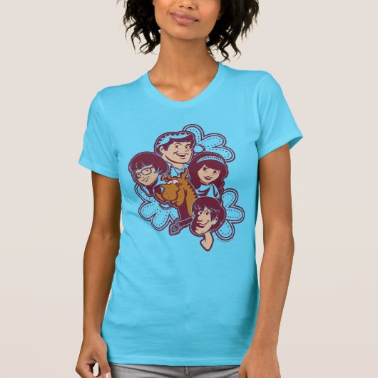 Paisely Flower Scooby-Doo en the Gang T-shirt (Voorkant)