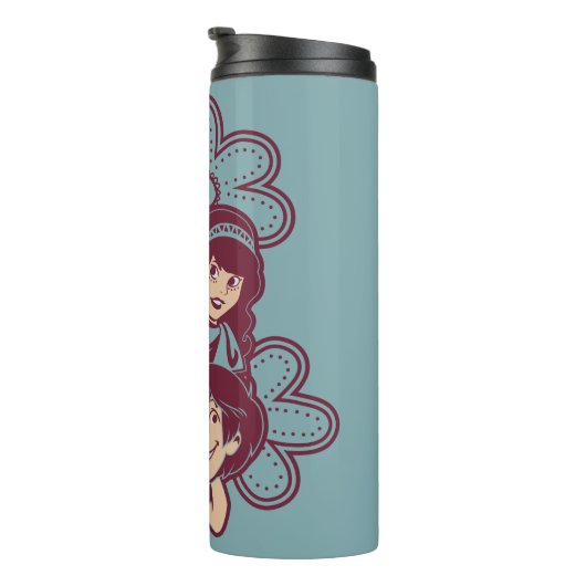 Paisely Flower Scooby-Doo en the Gang Thermosbeker (Geroteerd rechts)