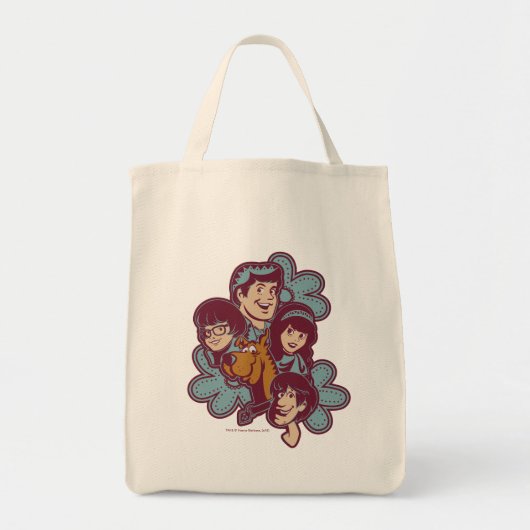 Paisely Flower Scooby-Doo en the Gang Tote Bag (Voorkant)