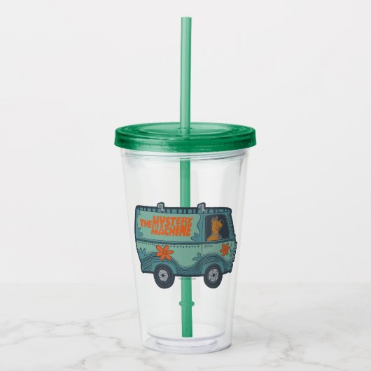 Paisely Scooby-Doo Driving Mystery Machine Acryl Drinkbeker (Voorkant)