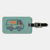 Paisely Scooby-Doo Driving Mystery Machine Bagagelabel (Voorkant horizontaal)