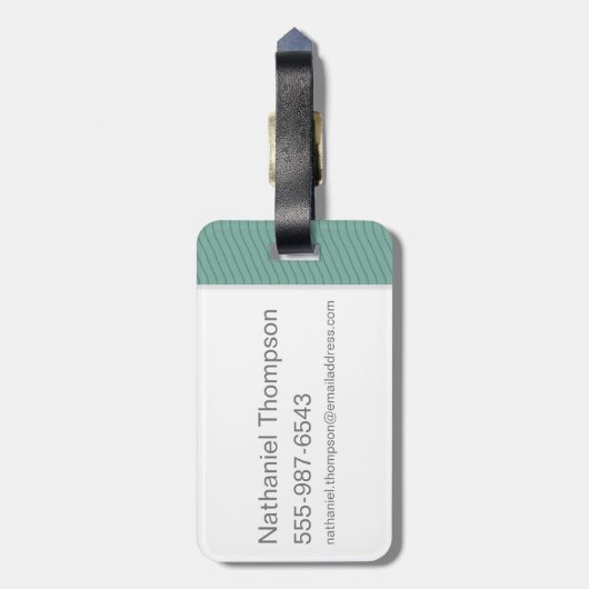 Paisely Scooby-Doo Driving Mystery Machine Bagagelabel (Achterkant verticaal)