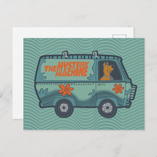 Paisely Scooby-Doo Driving Mystery Machine Briefkaart (Voorkant / Achterkant)