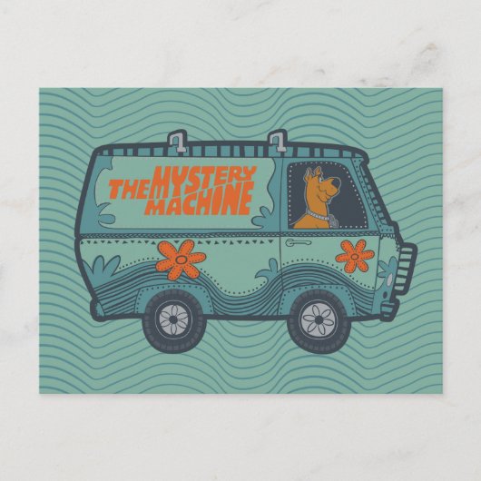 Paisely Scooby-Doo Driving Mystery Machine Briefkaart (Voorkant)