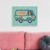 Paisely Scooby-Doo Driving Mystery Machine Canvas Afdruk (Insitu (Woonkamer))