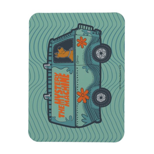 Paisely Scooby-Doo Driving Mystery Machine Magneet (Verticaal)