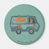 Paisely Scooby-Doo Driving Mystery Machine Magneet (Voorkant)