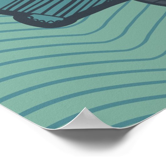 Paisely Scooby-Doo Driving Mystery Machine Poster (Hoek)