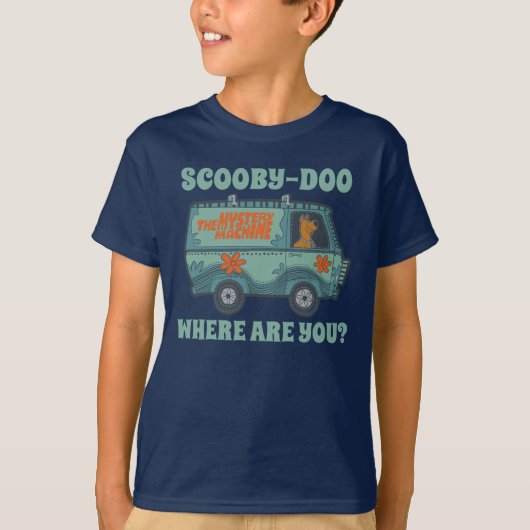 Paisely Scooby-Doo Driving Mystery Machine T-shirt (Voorkant)