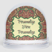 Paisely Victoriaans rood groen geel juweel toon Sneeuwbol (Voorkant)