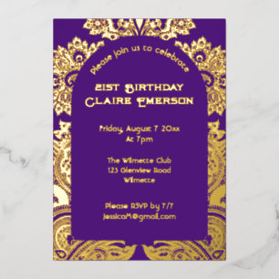 Paisleboog Folie Uitnodiging