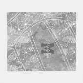 paisleuzen veren bloemen grijs volleybal fleece deken (Voorkant (Horizontaal))