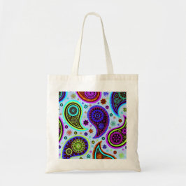 Paisley 2.0-lichte achtergrond tote bag