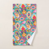 Paisley 70s 60s Boho Retro Bad Handdoek (Handdoek)