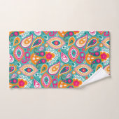Paisley 70s 60s Boho Retro Bad Handdoek (Handdoek)