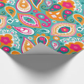 Paisley 70s 60s Boho Retro Cadeaupapier (Hoek)