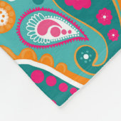 Paisley 70s 60s Boho Retro Fleece Deken (Hoek)