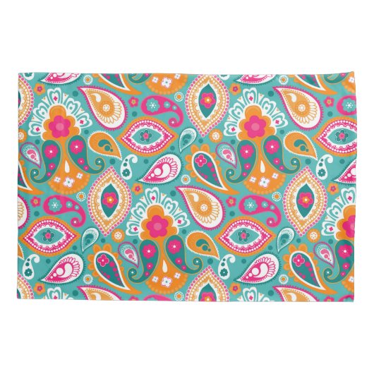 Paisley 70s 60s Boho Retro Kussensloop (Achterkant)