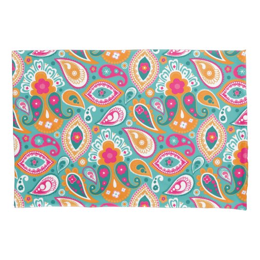 Paisley 70s 60s Boho Retro Kussensloop (Voorkant)