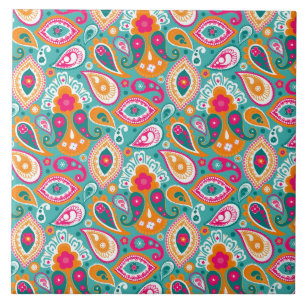 Paisley 70s 60s Boho Retro Tegeltje