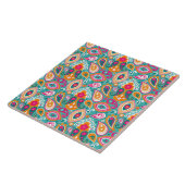 Paisley 70s 60s Boho Retro Tegeltje (Zijkant)