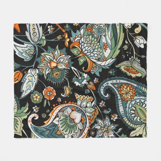 Paisley. A seamless pattern based on the tradition Fleece Deken (Voorkant (Horizontaal))