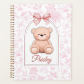 Paisley | Aangepaste Roze Teddybeer Nursery Design Planner (Voorkant)