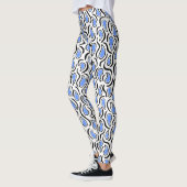 Paisley Abstract 230523 - Baby Blue, B&W Leggings (Links)