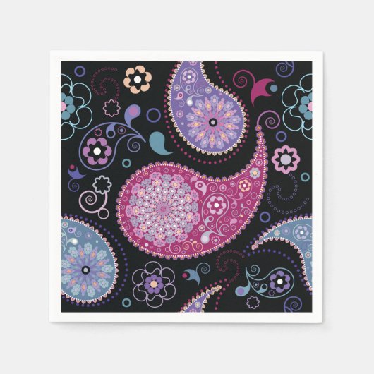 Paisley achtergrond papier servetten (Voorkant)