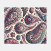 Paisley Achtergrond Patroon Fleece Deken (Voorkant (Horizontaal))