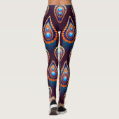Paisley als kleurrijk juweelpatroon leggings (Achterkant)