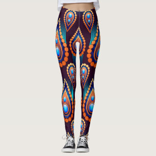 Paisley als kleurrijk juweelpatroon leggings