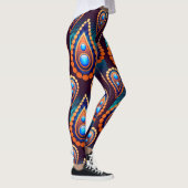Paisley als kleurrijk juweelpatroon leggings (Rechts)