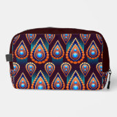 Paisley als kleurrijk juweelpatroon toilettasje (Voorkant)