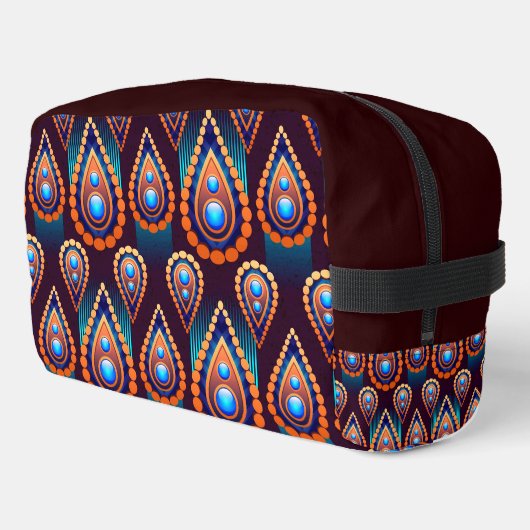 Paisley als kleurrijk juweelpatroon toilettasje (Linkerhoek)