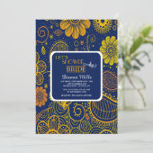 Paisley and Flowers Invitation Kaart (Staand voorkant)