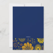 Paisley and Flowers Invitation Kaart (Achterkant)